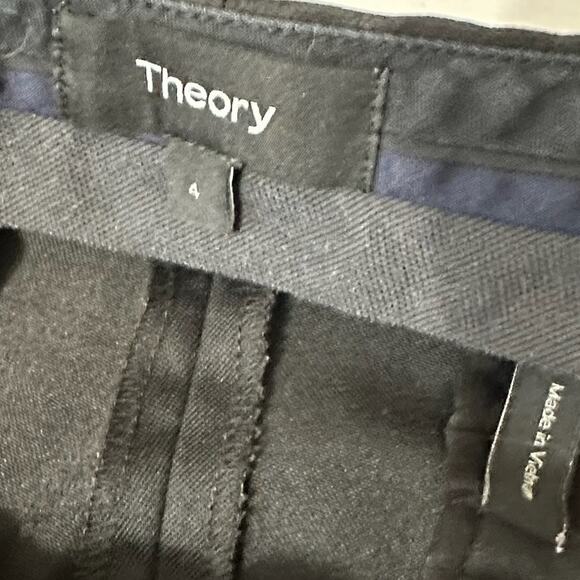 Theory Black Trouser Tuxedo Slim Pants Size 4 - Picture 7 of 10